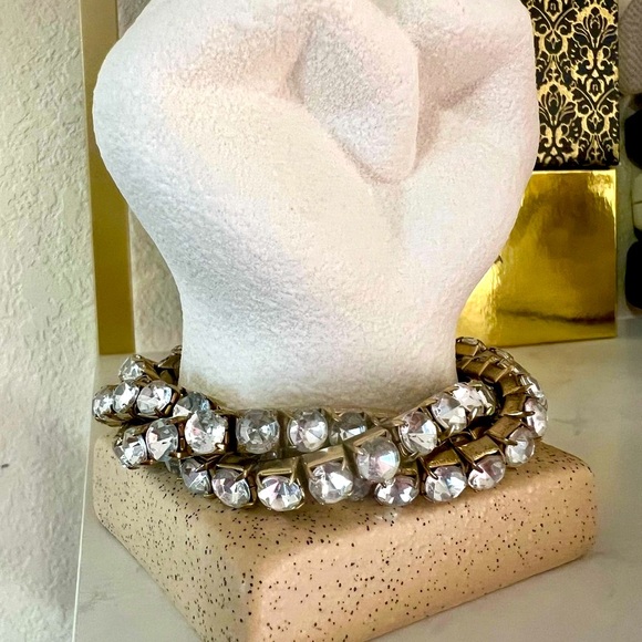 Multi Strand Rhinestone Bracelet - Picture 2 of 7